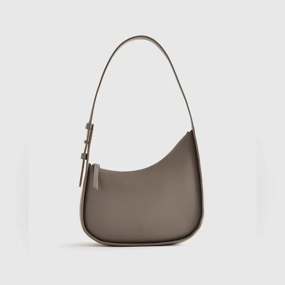 NWT Quince Italian Leather Asymmetrical Mini Shoulder Bag - Picture 1 of 7